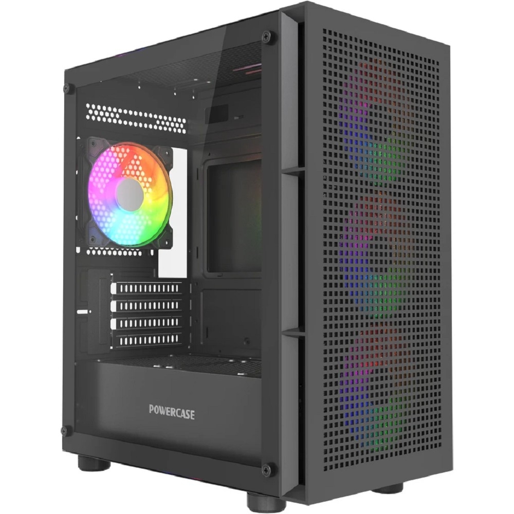 Корпус PowerCase Mistral Micro EM17 CMMEM17B-A4, mATX, TG, 4×120мм ARGB PWM