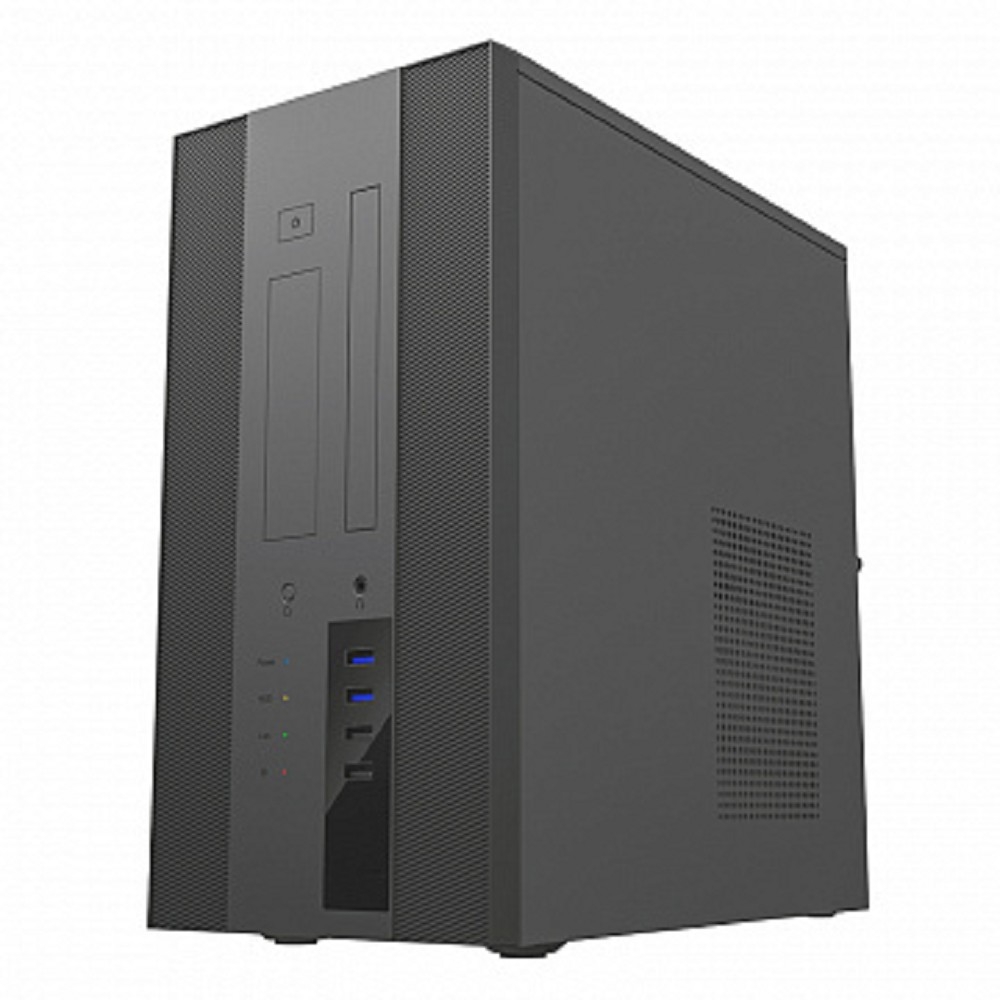 Корпус EK303BK, сталь, чёрный, ATX, 325×163×313 мм