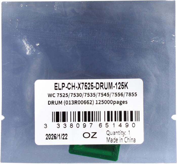 Чип ELP Imaging ELP-CH-X7525-DRUM-125K, для Xerox WorkCentre 7525/7830/7855, 125K