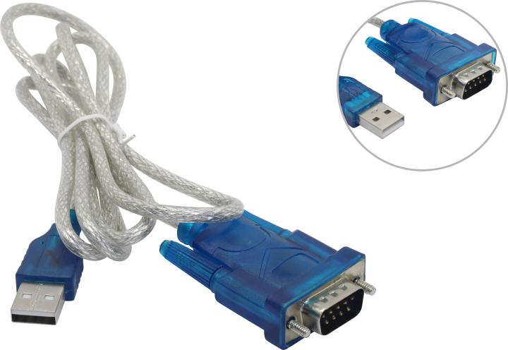 Кабель-адаптер ExeGate EX-UAS-1.2, USB 2.0 — RS-232, Am/DB9M, 1,2 м