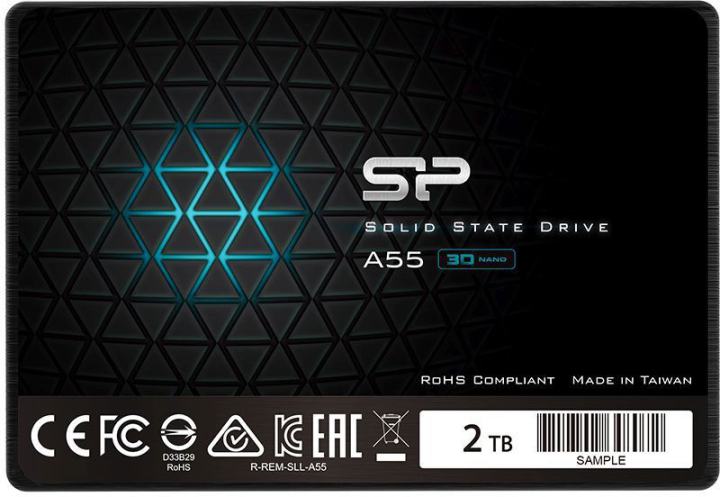 SSD Silicon Power Ace A55 SP002TBSS3A55S25, 2 ТБ, 2.5", SATA III, TLC
