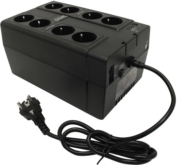 ИБП Powercom Spider SPD-850E CUBE, 850 ВА / 510 Вт, оффлайн, 8 розеток