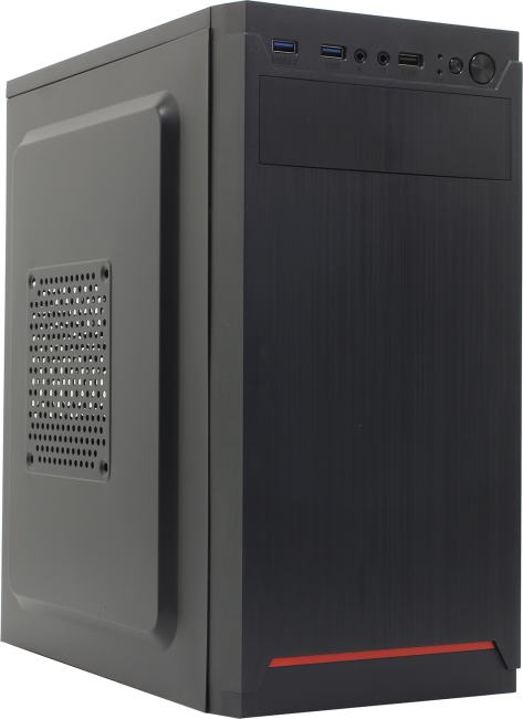 Корпус ExeGate BAA-114U2, Minitower, mATX, без БП, 2×USB 3.0 + 1×USB 2.0, чёрный