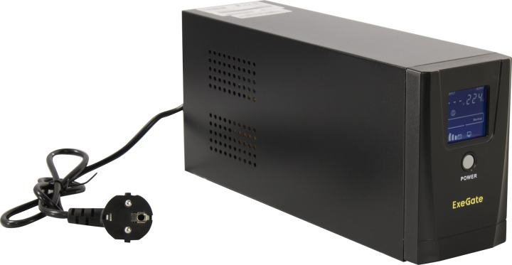 ИБП ExeGate SpecialPro Smart LLB-1000.LCD.AVR.1SH.2C13, 1000 ВА/550 Вт, LCD, AVR