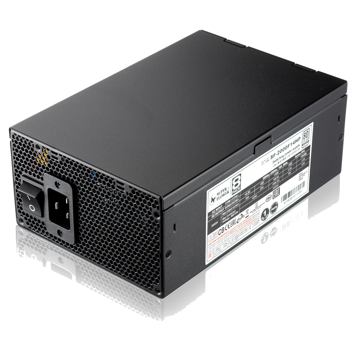 Блок питания Super Flower SF-2000F14HP, 2000 Вт, ATX, 80 PLUS Platinum, модульный