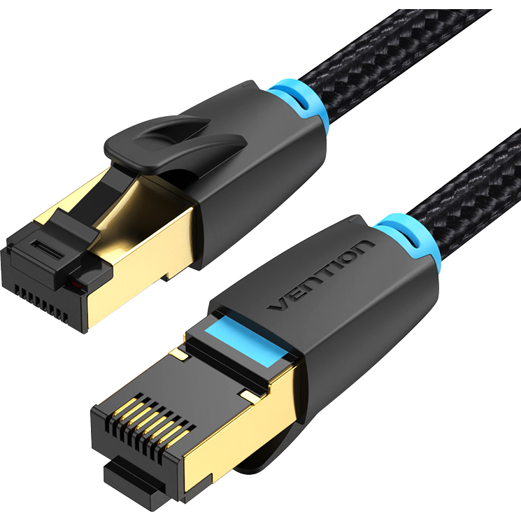 Патч-корд Vention IKGBF, SFTP cat.8 RJ45, 1 м, черный