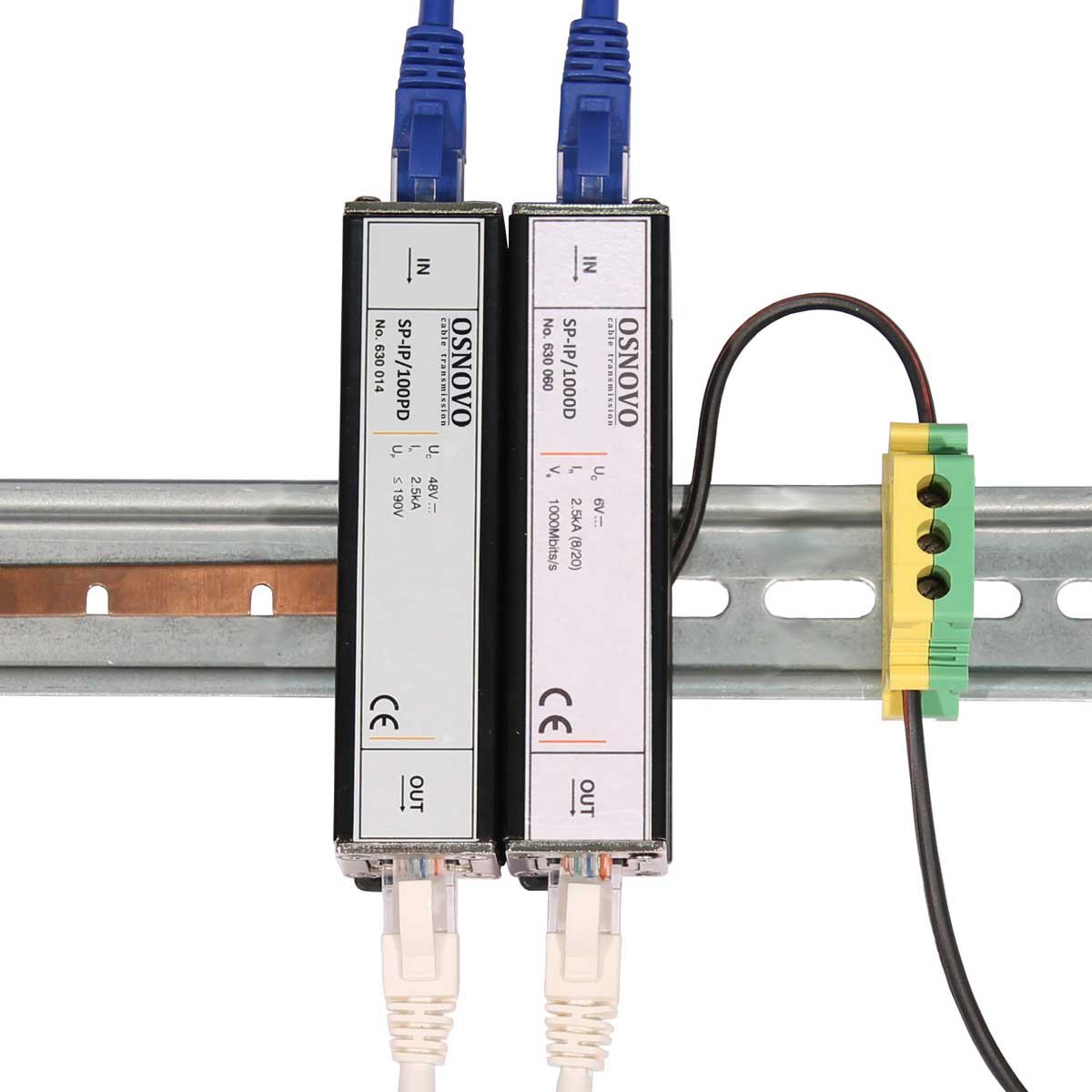 Устройство грозозащиты OSNOVO SP-IP/1000D, 1000 Мб/с, DC6V