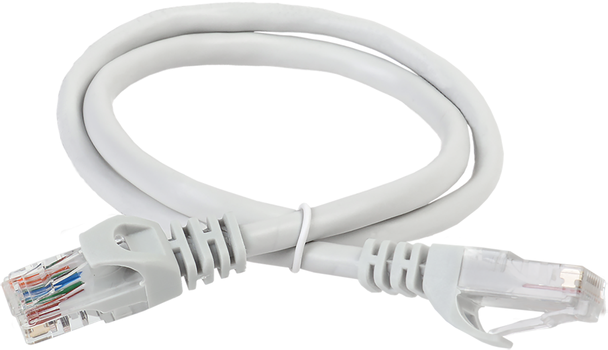 Патч-корд ITK PC01-C6UL-3M, кат.6 U/UTP, LSZH, 3 м, серый