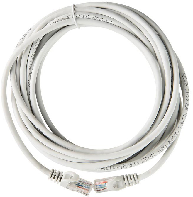 Патч-корд ITK PC01-C5EUL-15M, Cat.5e UTP, LSZH, 15 м, серый