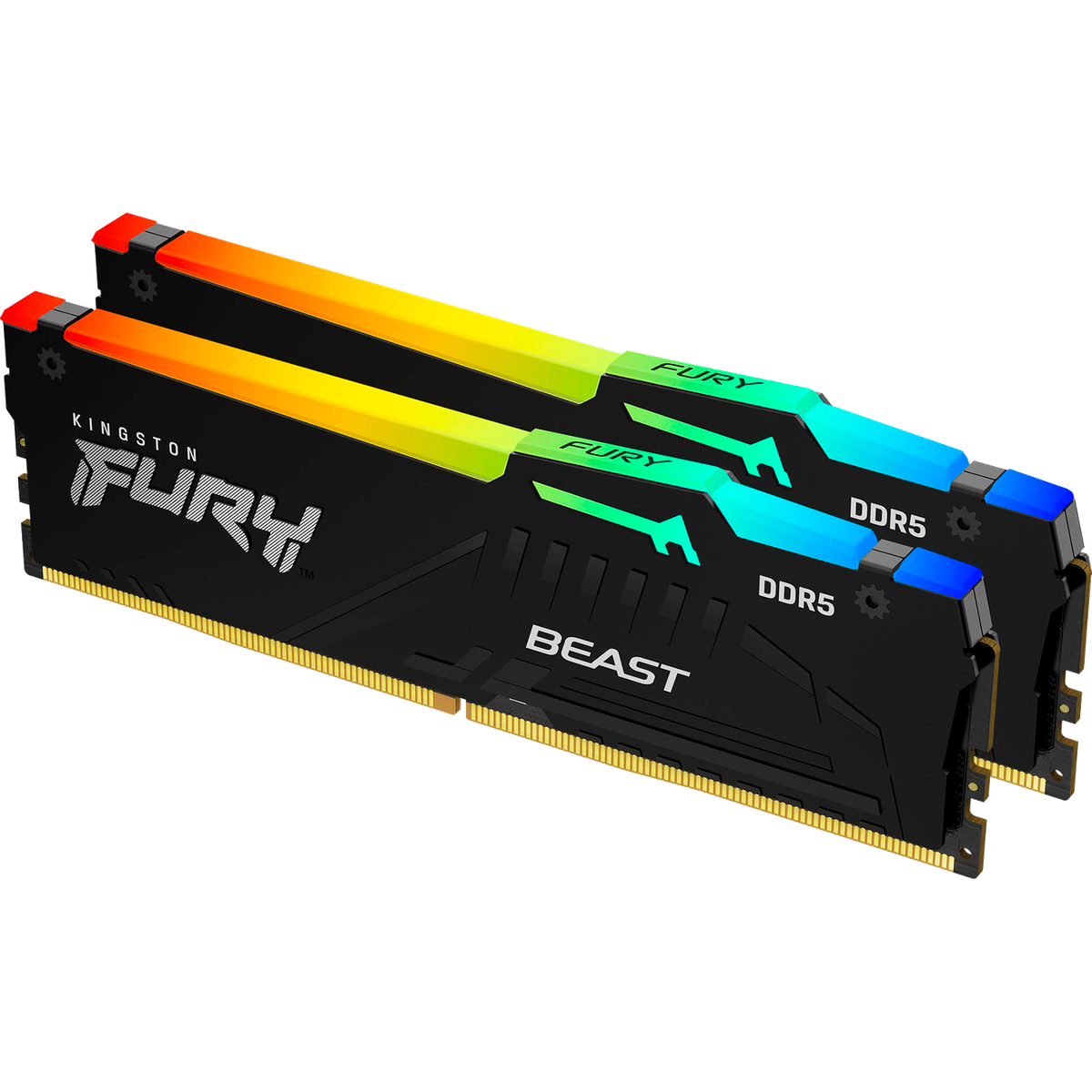 Комплект памяти Kingston FURY Beast RGB KF556C36BBEAK2-64, DDR5, 64 ГБ (2×32 ГБ), 5600 МГц