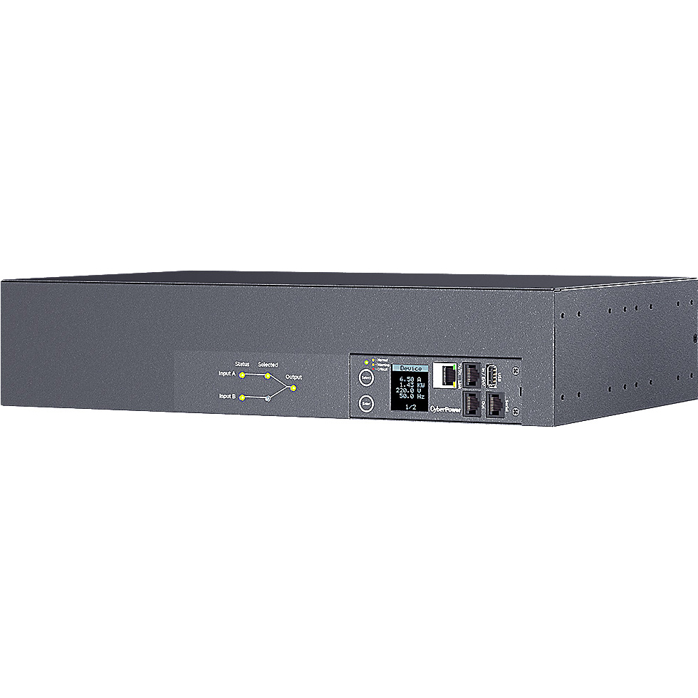 Блок распределения питания CyberPower PDU44302, ATS, 2U, 32 А, 18 розеток