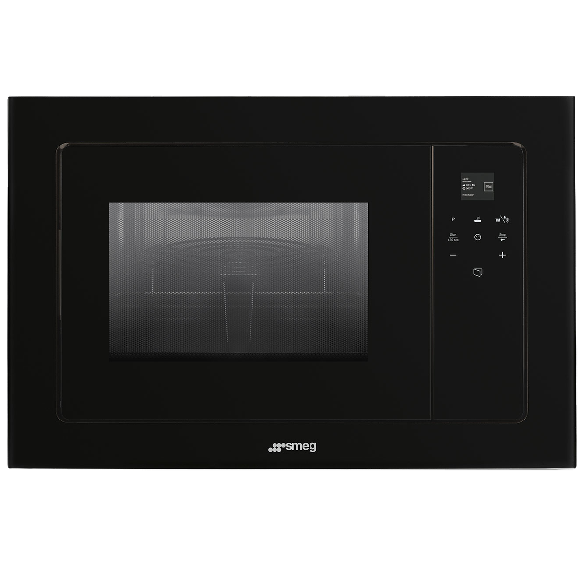 Микроволновая печь SMEG FMI120B3, встраиваемая, 20 л, 800 Вт, гриль, Deep Black