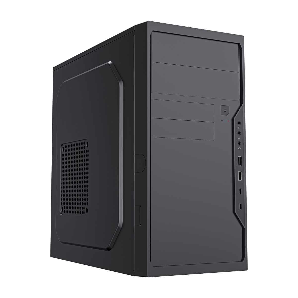 Корпус Foxline FL-733R-U2C2, mATX, 2×USB 2.0, 2×USB-C, без БП
