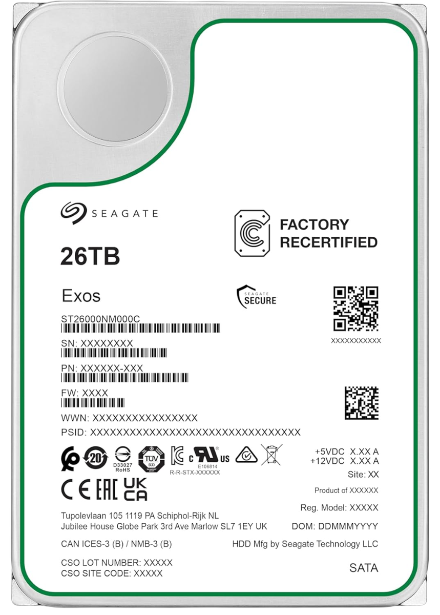 Жесткий диск Seagate ST26000NM000C, 26TB SATA III, 3.5", 7200rpm
