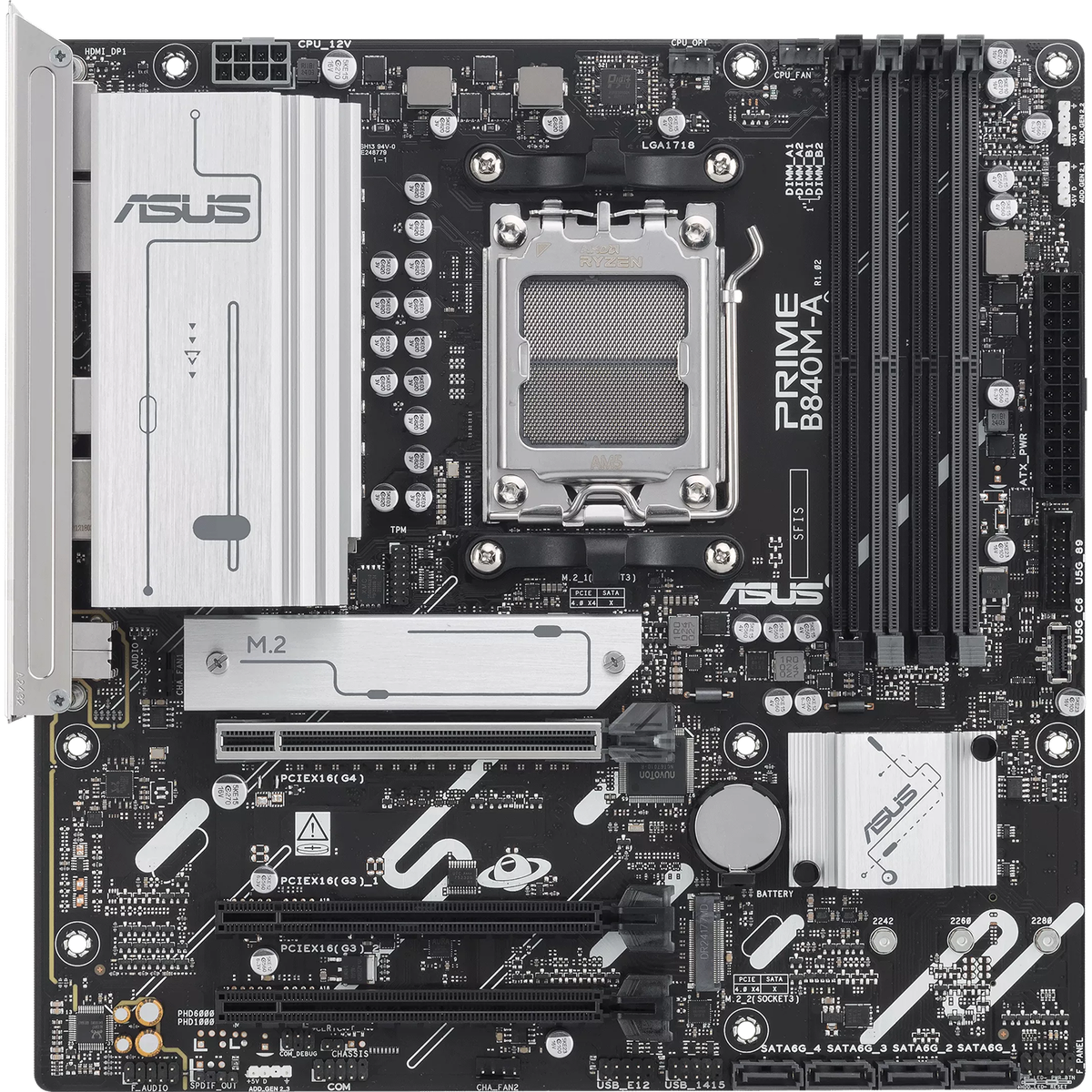 Материнская плата ASUS PRIME B840M-A-CSM, AM5, B840, 4xDDR5, mATX