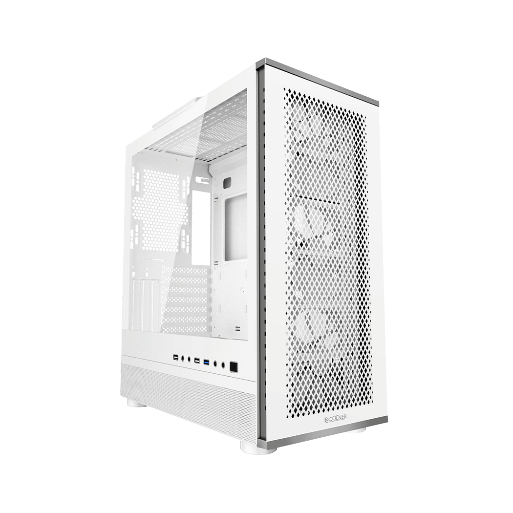 Корпус PCCooler ME200 MESH WH, Midi-Tower, E-ATX, 3×120 мм ARGB