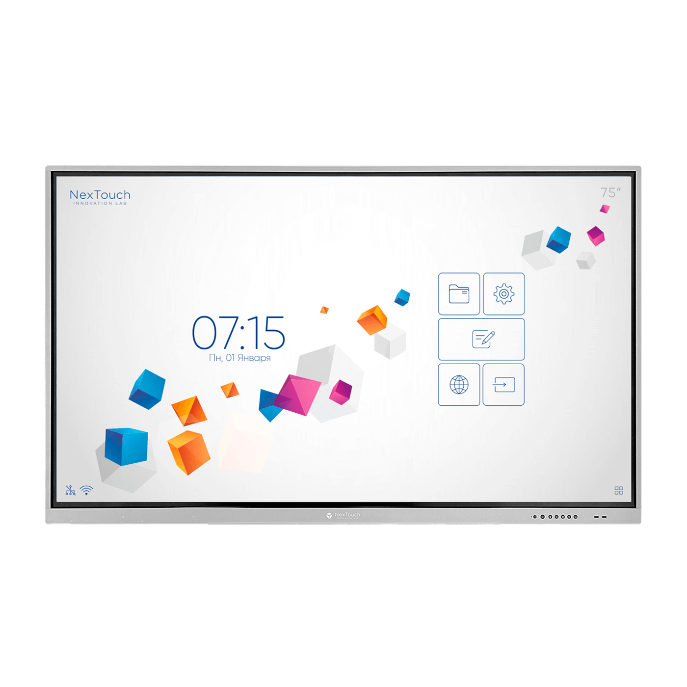 Интерактивная панель NexTouch IFPKV5INT75, 75", 4K, IR, 20 касаний, Android