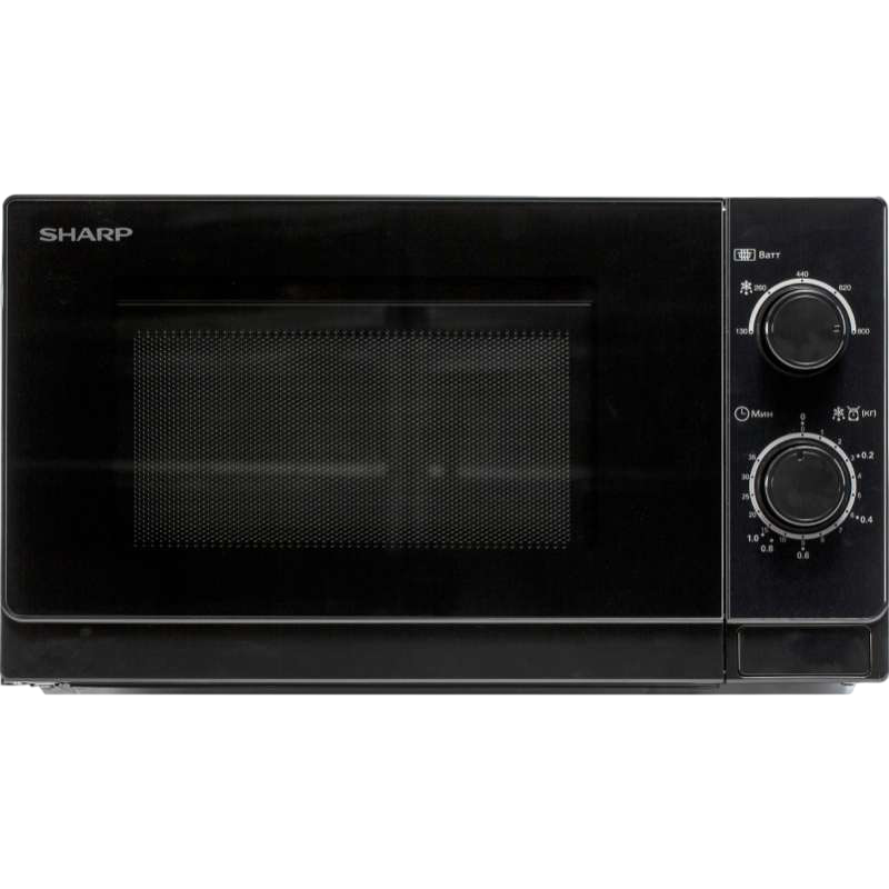 Микроволновая печь Sharp R-2000RK, 20 л, 800 Вт, механическое управление, черная