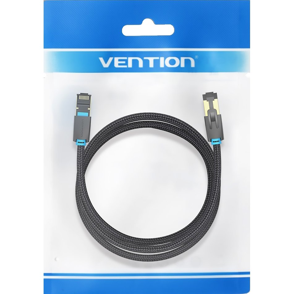 Патч-корд Vention IKGBJ, SFTP cat.8, RJ45, 5 м, тканевая оплётка
