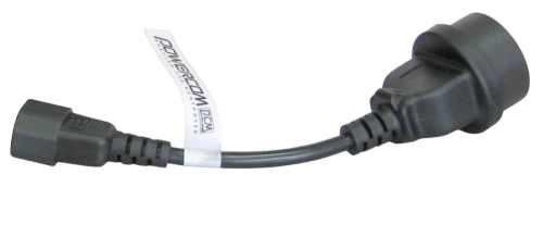 Кабель Powercom SCUT IEC-320 C14 to Type-F, 250 В, 10 А, черный