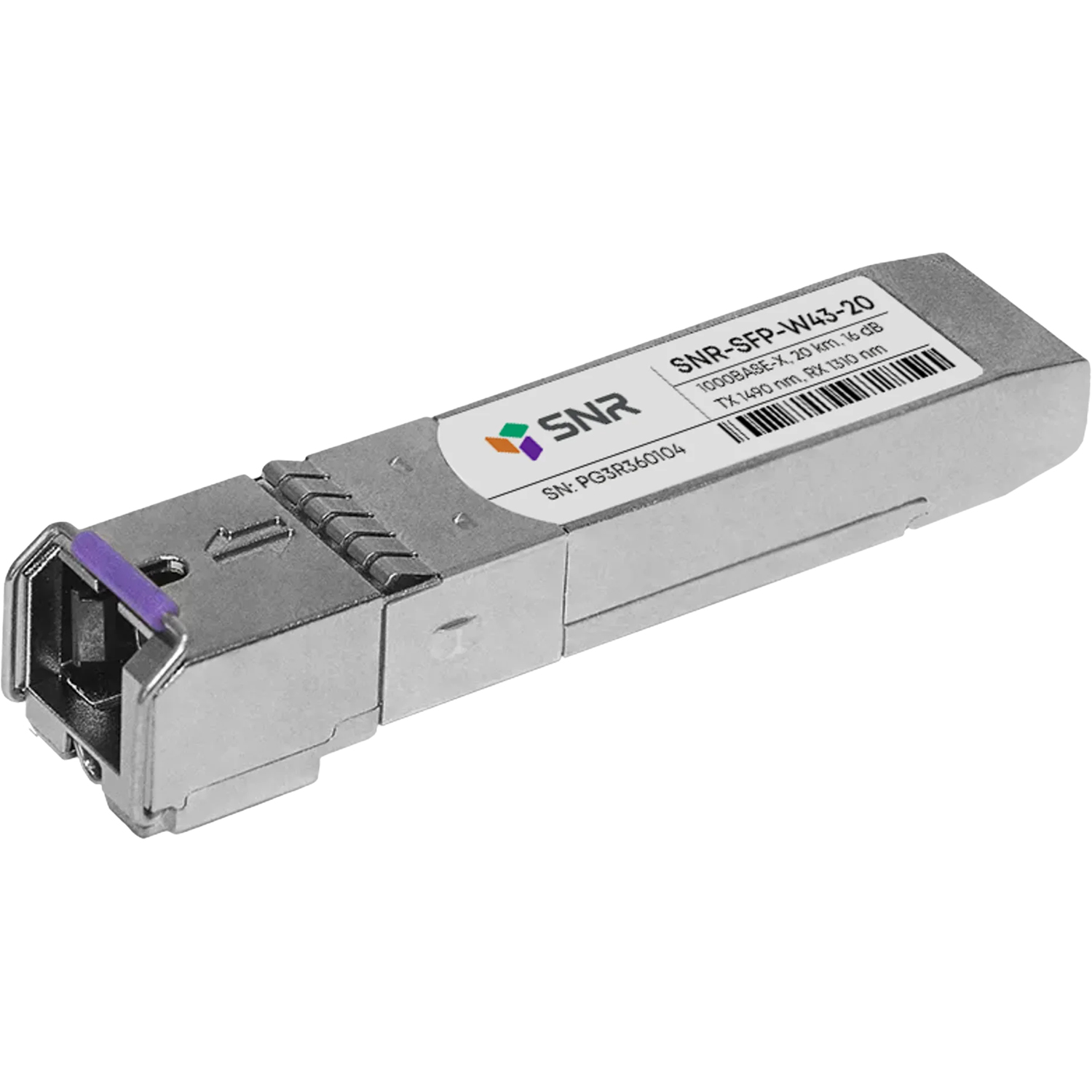 Модуль SFP SNR SNR-SFP-W43-20, WDM, 1490/1310нм, 20км, SC