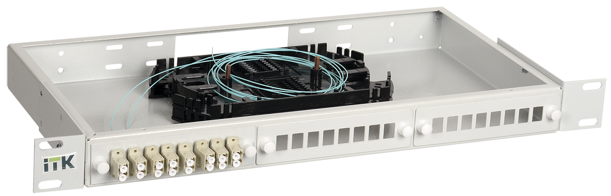 Оптический кросс ITK FOBX24-1U-24LCUD03, 1U, 24×LC Duplex, OM3