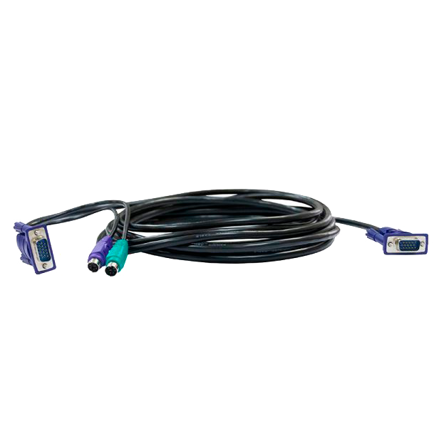 KVM-кабель D-Link DKVM-CB/1.2M/B1A, VGA + 2×PS/2, 1,2 м