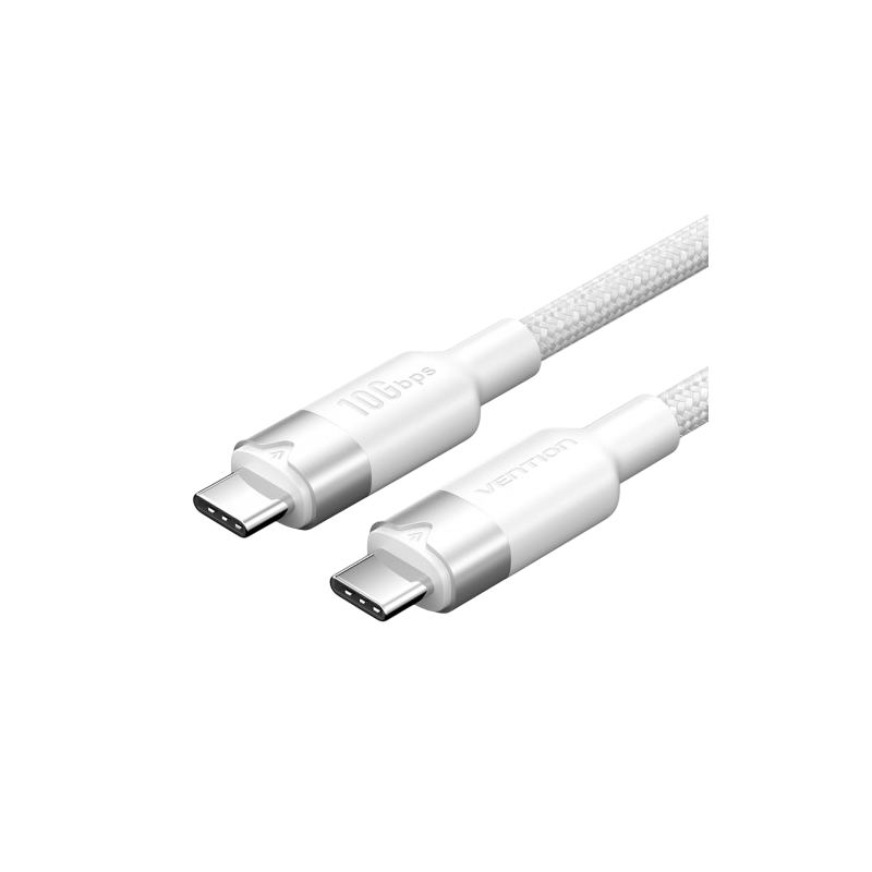 Кабель Vention TRGWF USB 3.2 Gen2 C–C, 1 м, 5 А PD 100 Вт, белый