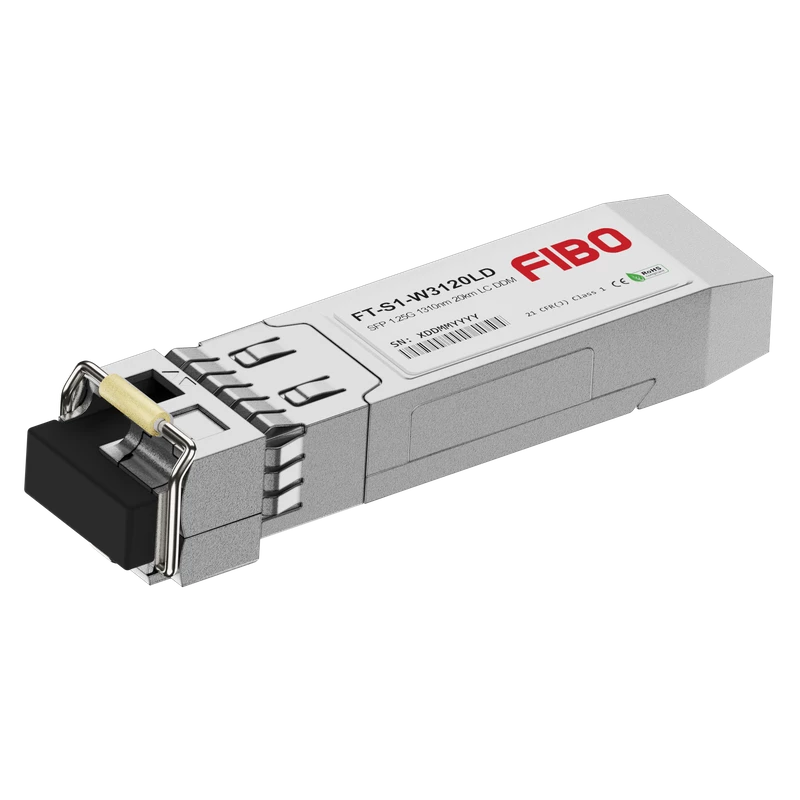Трансивер FIBO FT-S1-W3120LD, SFP, 1.25G, 20 км, WDM 1310/1550 нм, LC