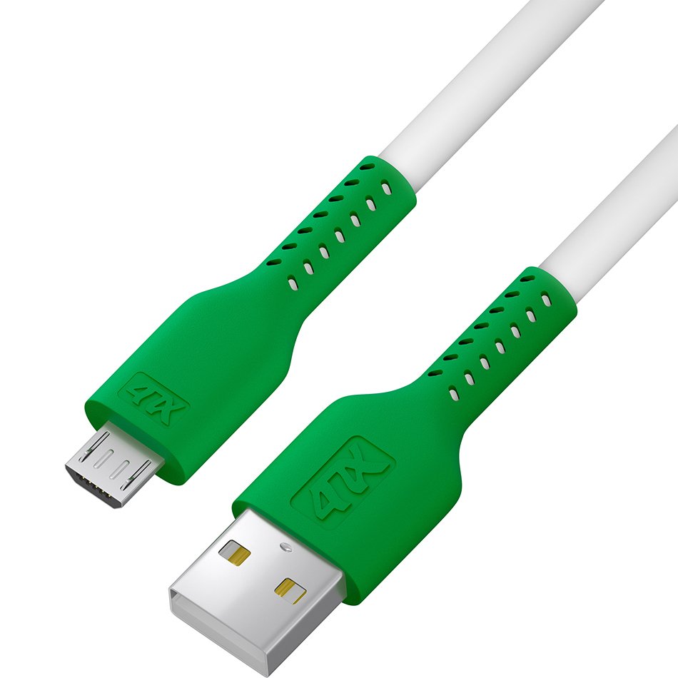 Кабель 4PH 4PH-R90067, MicroUSB, 1.0 м, белый