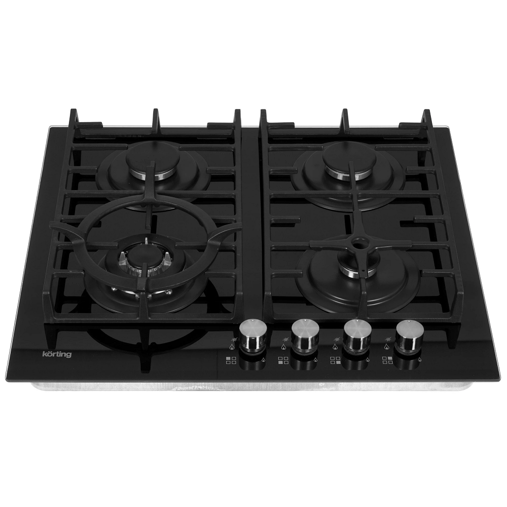Варочная панель Korting HGG 6825 CTN, газовая, 4 конфорки, WOK, газ-контроль, 590 мм