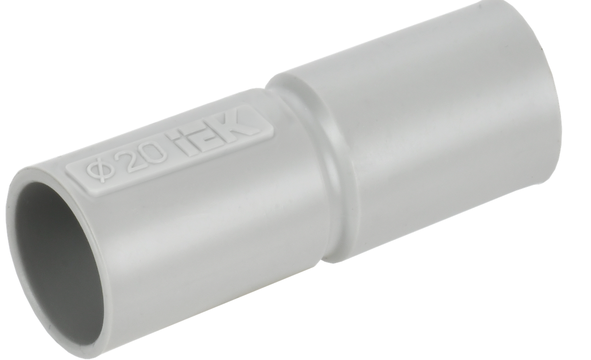 Муфта соединительная IEK CTA10D-GIG20-K41-100, ПВХ, d20 мм