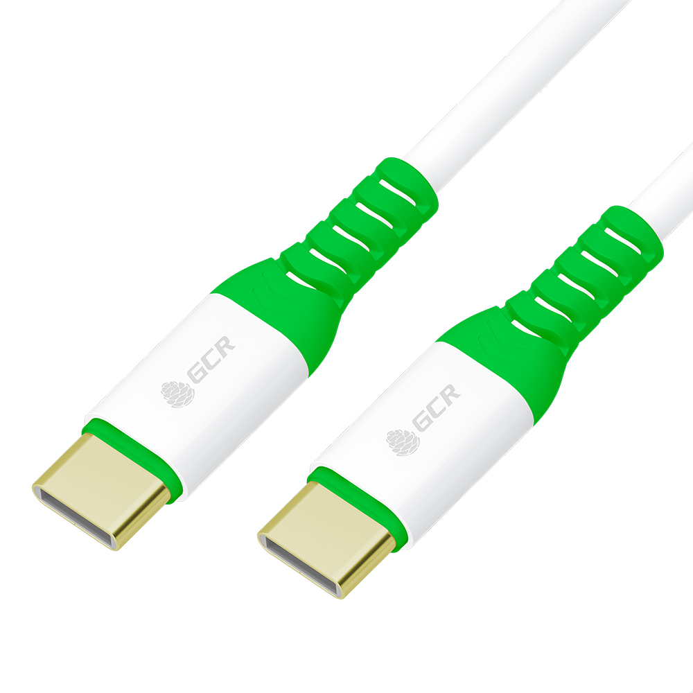 Кабель GCR GCR-56324, USB Type-C — Type-C, PD 60W, 1м, белый
