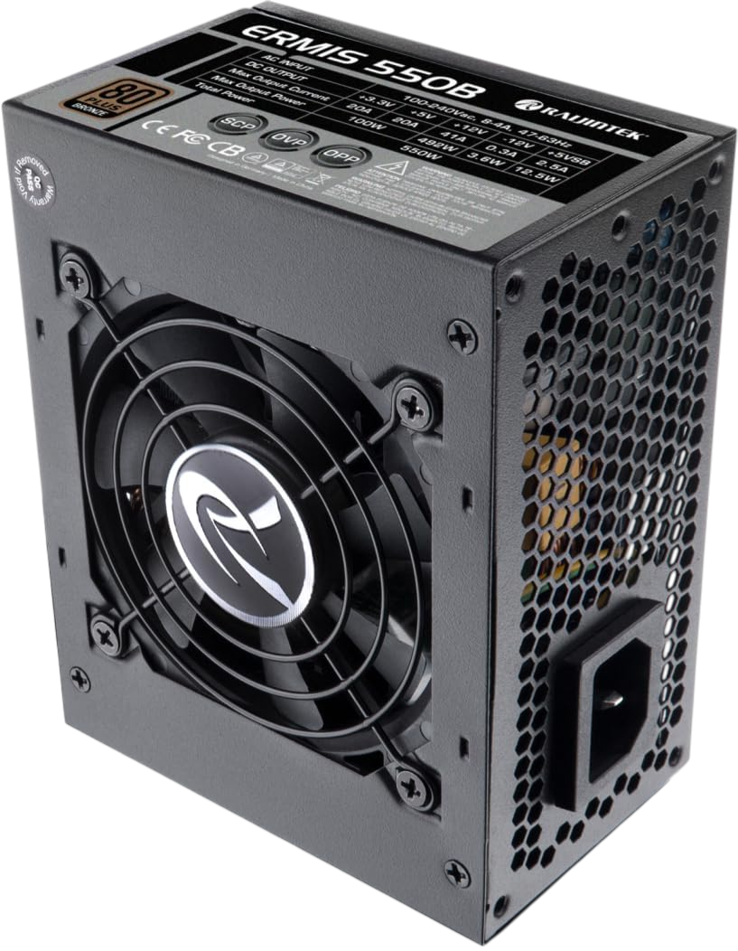 Блок питания RAIJINTEK ERMIS 550B, 550 Вт, 80 PLUS Bronze, SFX, 80 мм