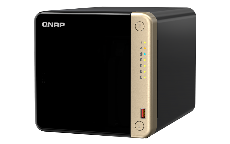 Сетевое хранилище QNAP TS-464-8G, 4×HDD, Intel Celeron N5105, 8 ГБ RAM, 2×2.5GbE