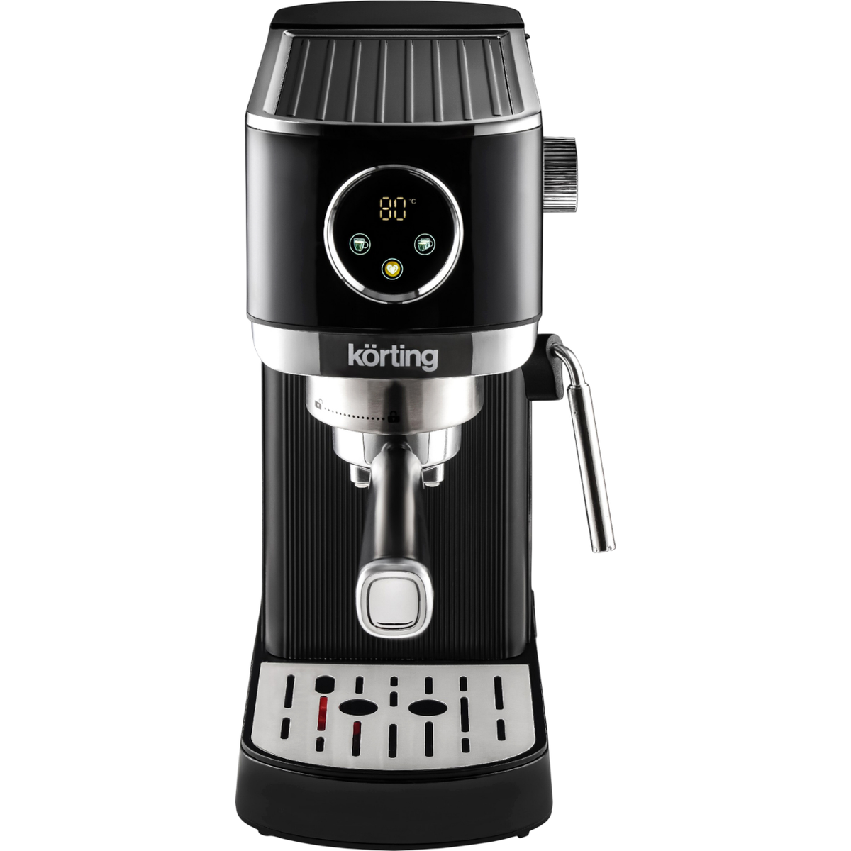 Кофеварка Korting KCM 1002 EN, рожковая, 20 бар, 1.2 л, 1350 Вт