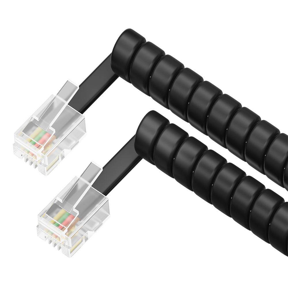 Телефонный шнур GCR GCR-TPC4P4C2-2.0m, RJ9 4P4C, 2 м, медь
