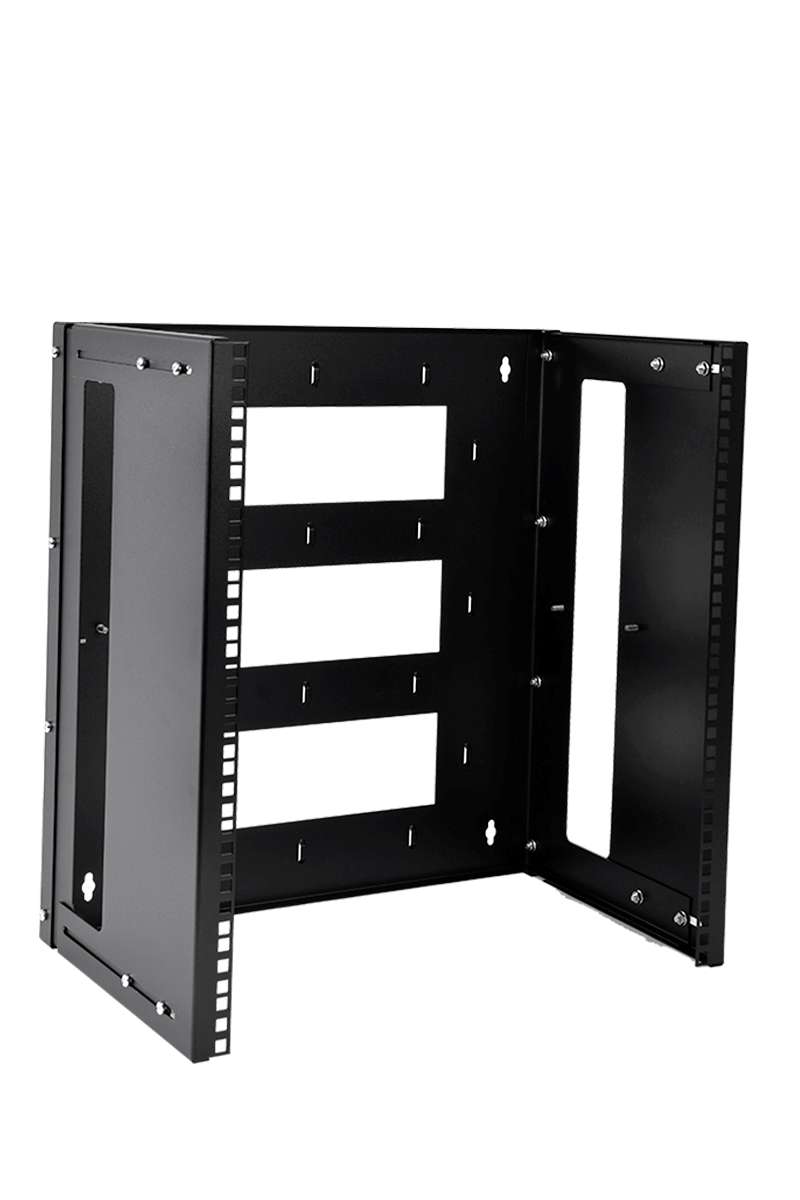 Кронштейн ЦМО КНО-М-12U-9005, настенный, 12U, 19", чёрный