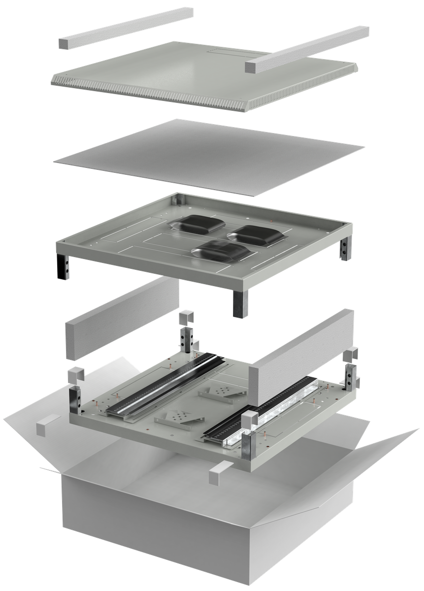 Комплект основание и крыша ITK LN35-XXX81-Y, 800×1000мм, 28-47U, LINEA N
