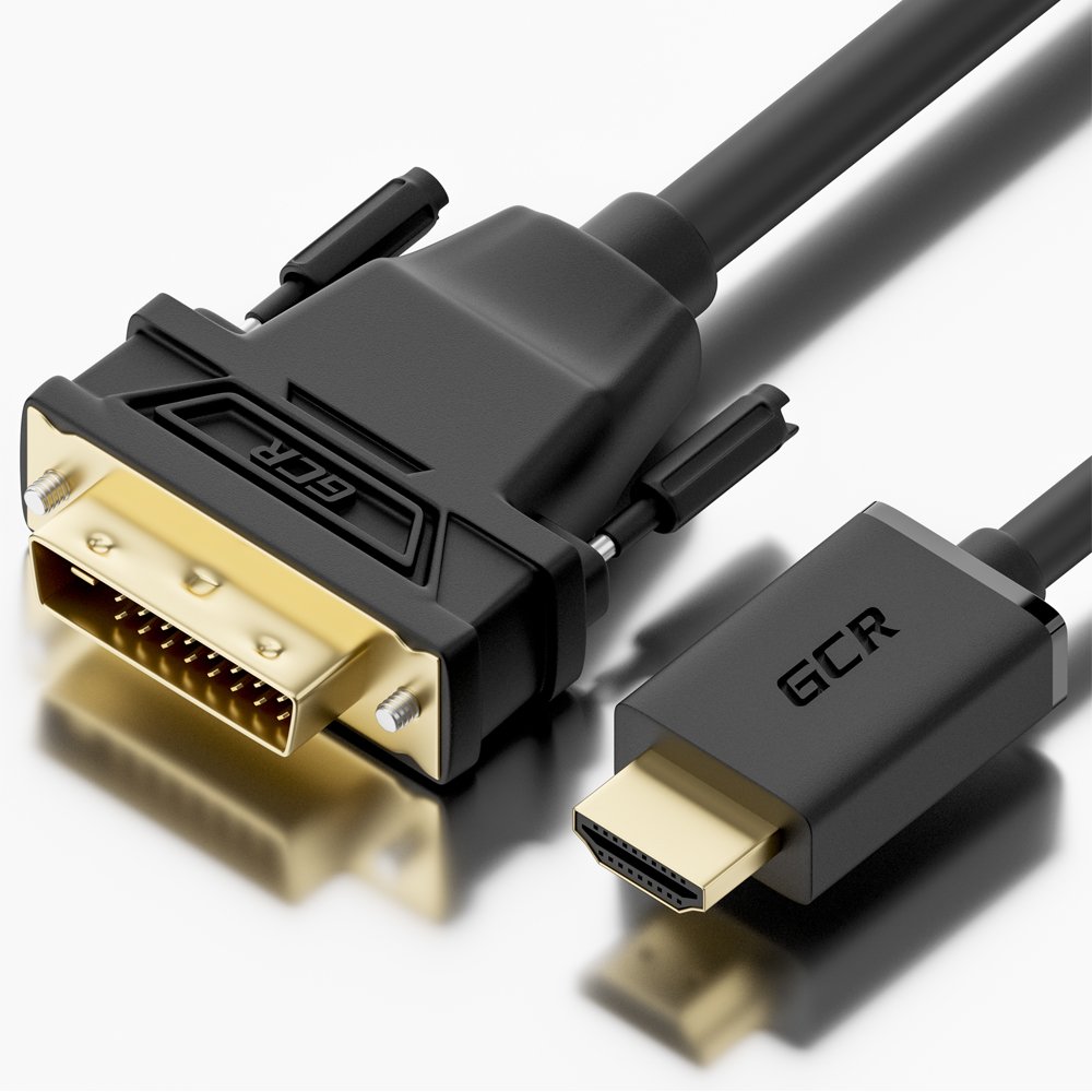 Кабель GCR GCR-HD2DVI1-3.0m, HDMI-DVI, 3м, черный