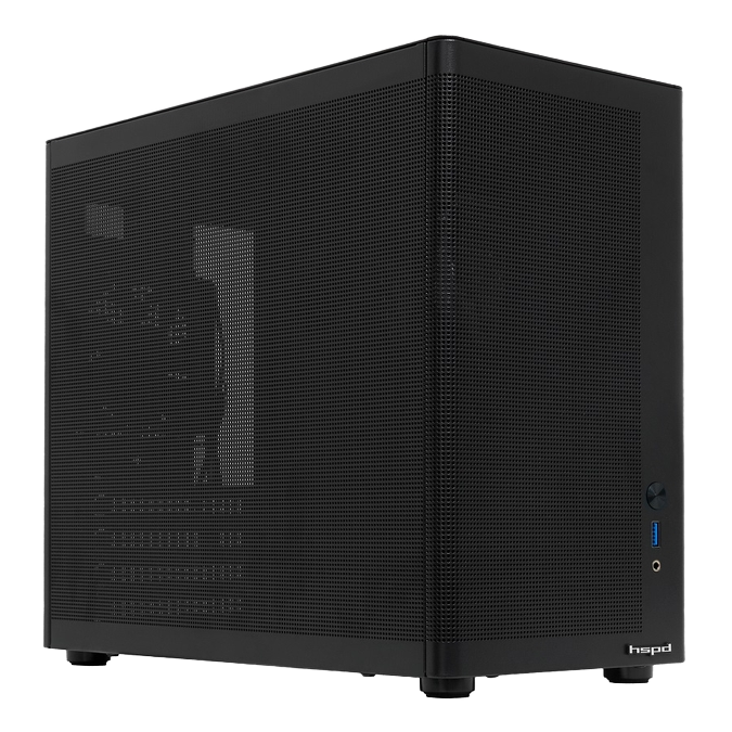 Корпус ПК HSPD M210-MBK, Mid Tower, mATX, без БП