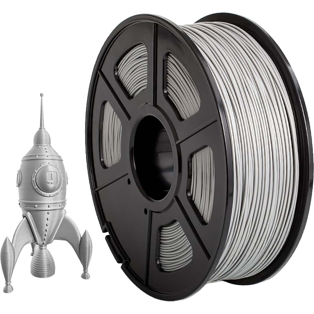 Филамент NV Print NV-3D-ABS-SILVER, ABS, 1.75 мм, 1 кг, серебристый
