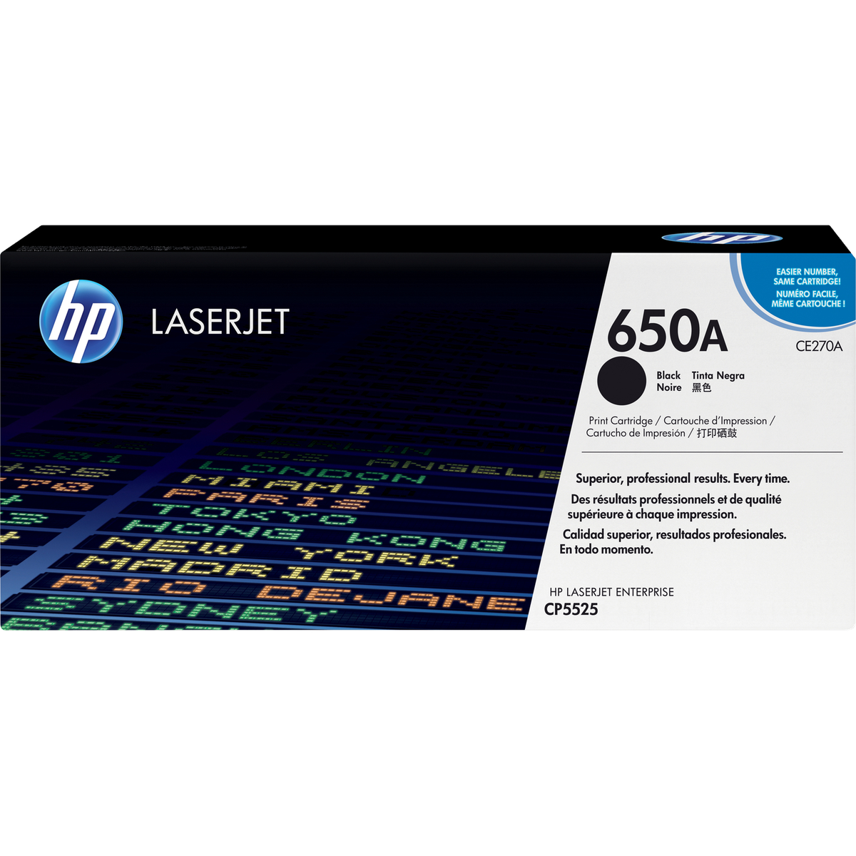 Картридж HP CE270A (№650A) черный для Color LaserJet Enterprise CP5525, 13500 страниц
