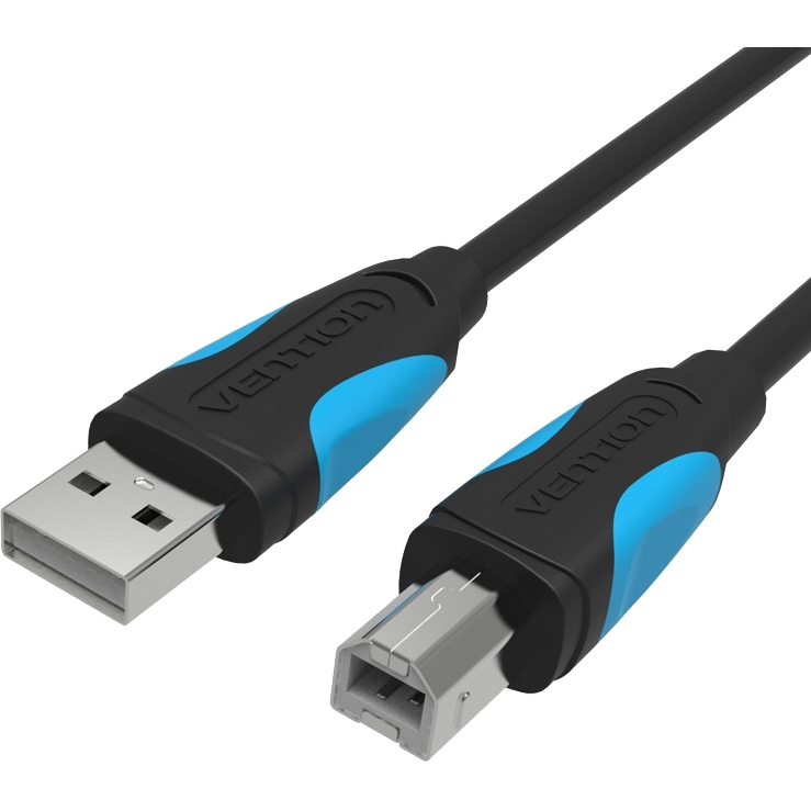Кабель Vention VAS-A16-B150, USB 2.0 AM-BM, 1.5 м, черный