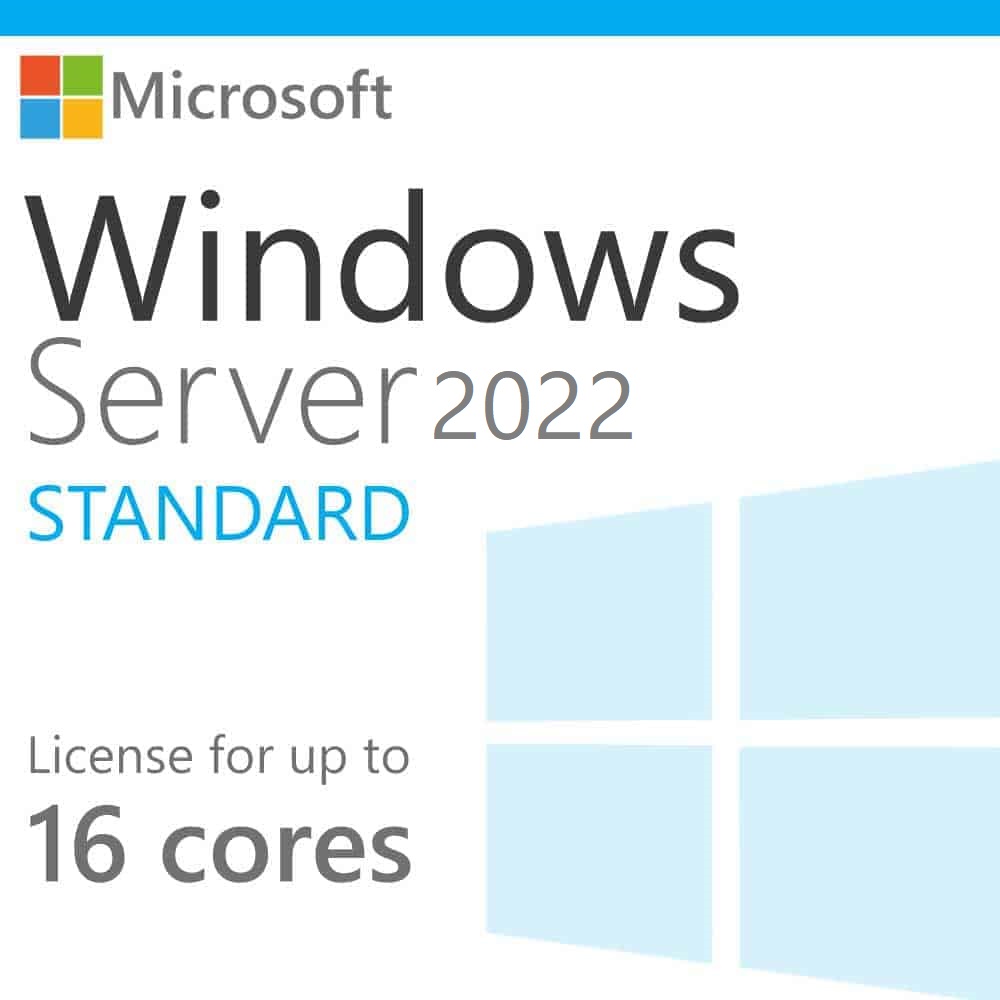 Лицензия Microsoft Windows Server 2022 Standard, 16 Core, x32/x64, OnlyDwnLd C2R NR
