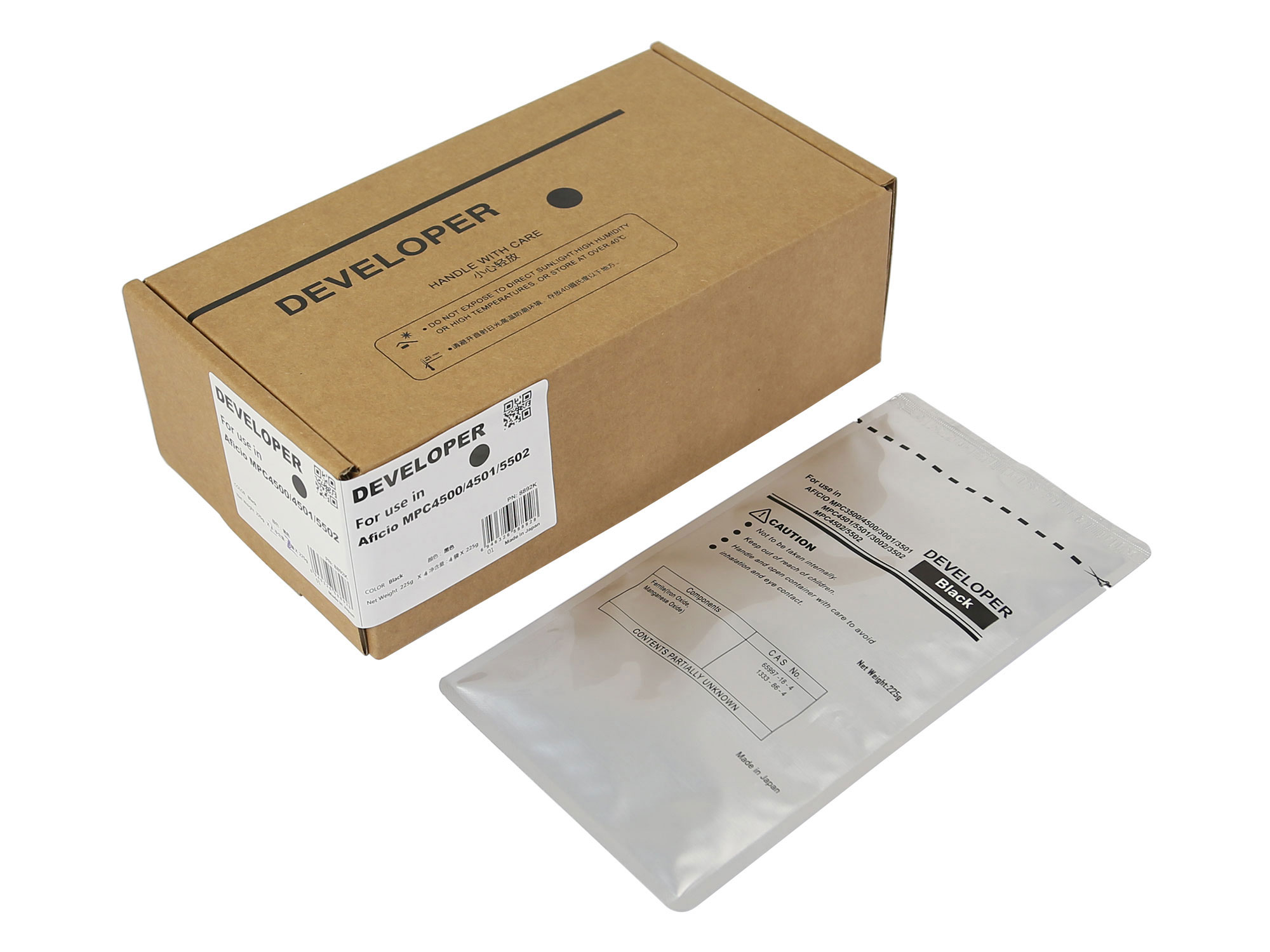 Девелопер CET CET8892K, для Ricoh Aficio MPC4500/4501/5502, Black, 225г, 160000 стр.