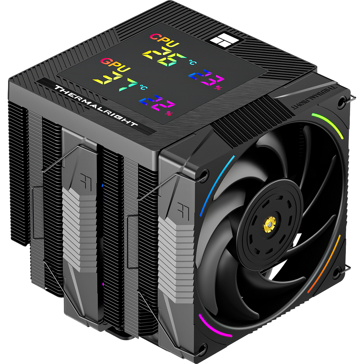 Кулер Thermalright PS120-DG-EVO, башенный, 2×120мм, ARGB, черный