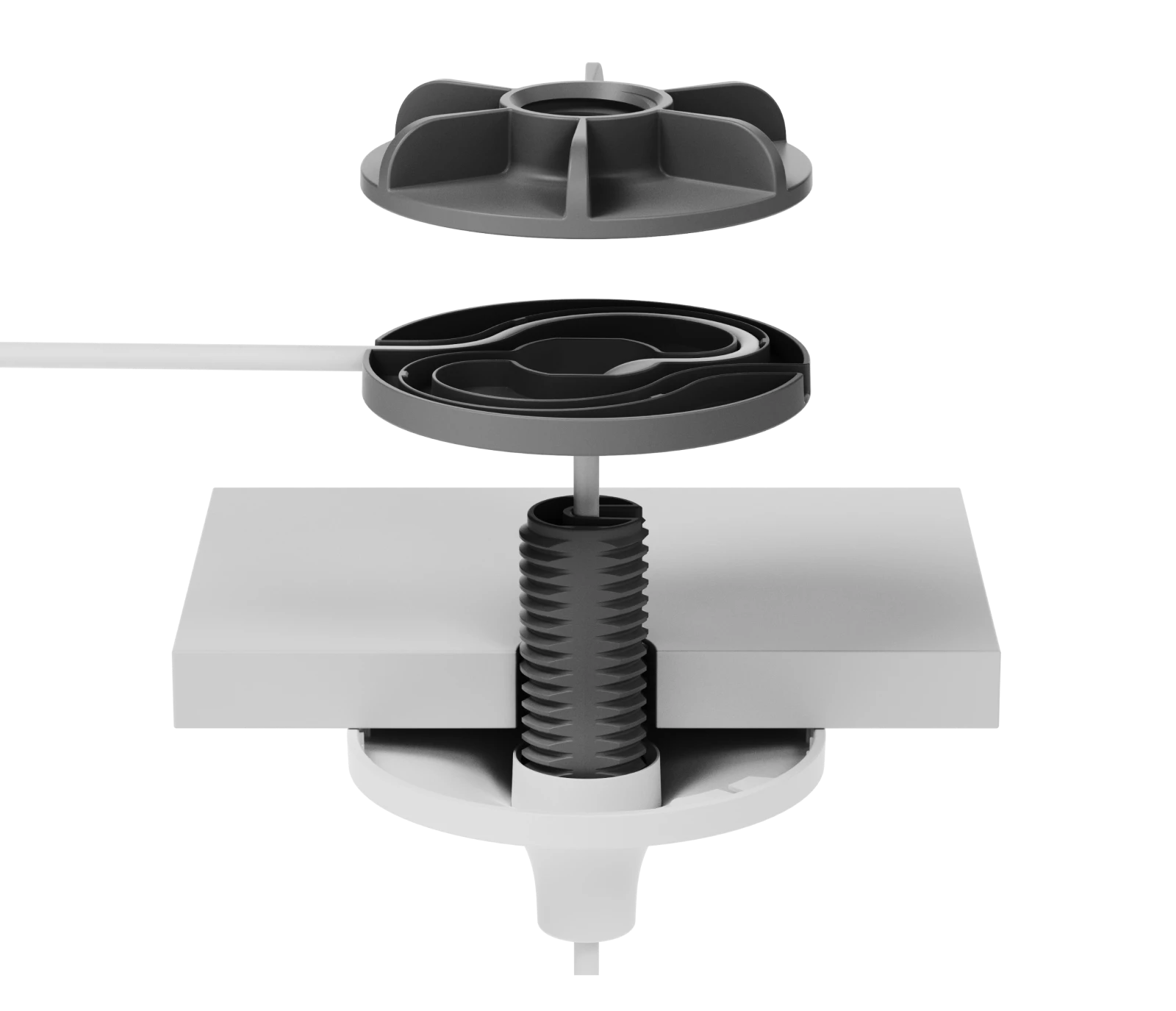 Крепление Logitech 952-000123 Mic Pod Pendant Mount, потолочное, белое