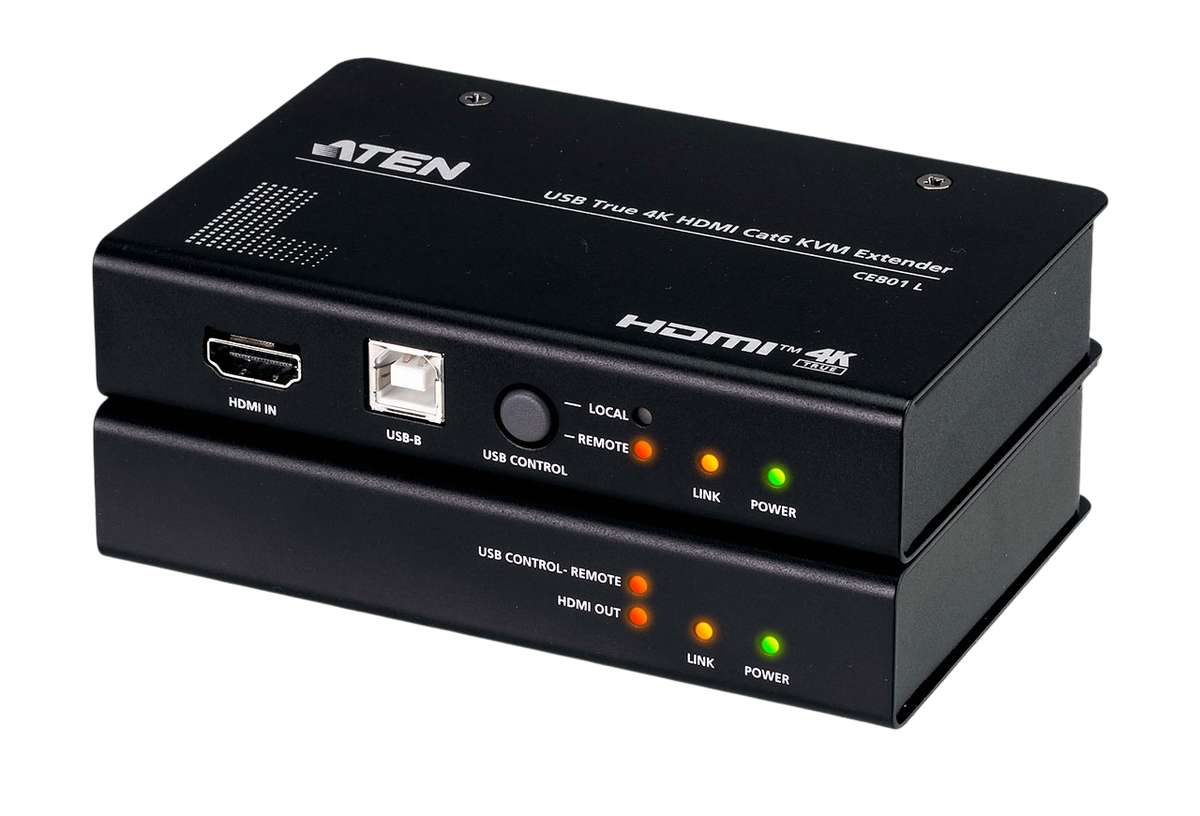 KVM-удлинитель ATEN CE801, HDMI/USB/RS-232, Cat6, 4K@70 м, FHD@100 м