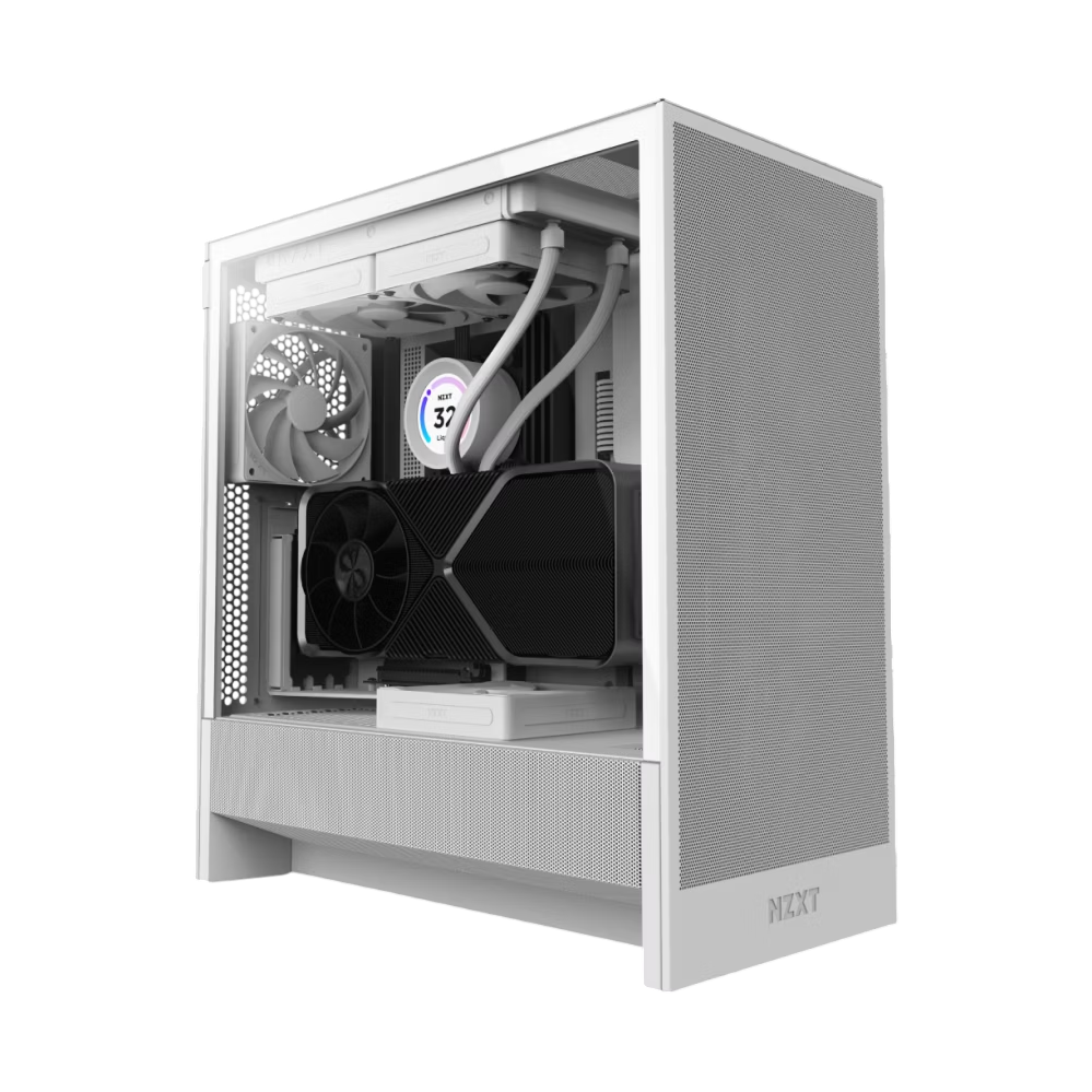 Корпус NZXT CC-H52FW-01, Midi-Tower, TG, E-ATX, 1x120mm, USB-C, белый